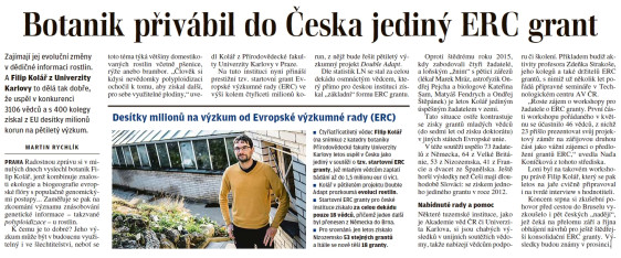 Botanik přivábil do Česka jediný ERC grant