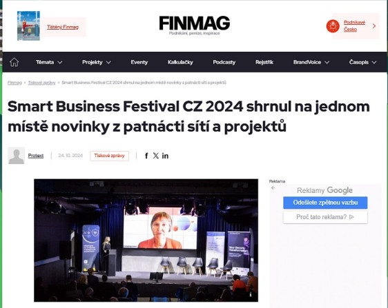 Smart Business Festival CZ 2024 shrnul na jednom místě novinky z patnácti sítí a projektů